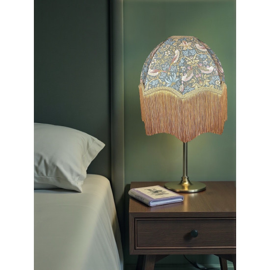 William Morris Strawberry Thief Teal Parachute Dome Lampshade