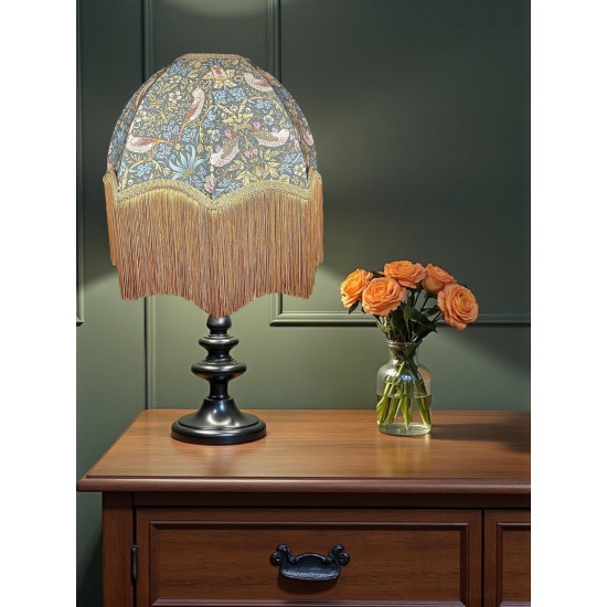 William Morris Strawberry Thief Teal Parachute Dome Lampshade