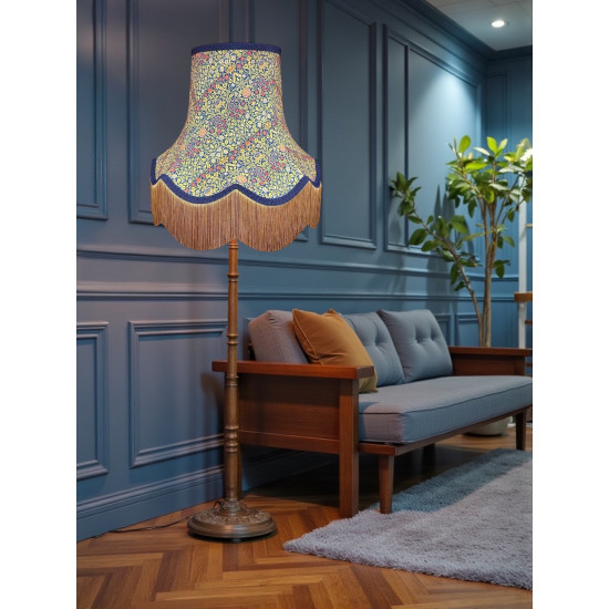 William Morris Violet and Columbine Navy Lampshade