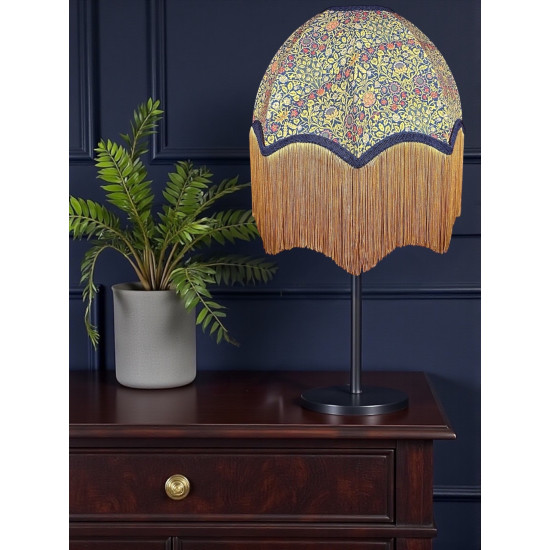 William Morris Violet and Columbine Navy Parachute Dome Lampshade