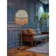 William Morris Violet and Columbine Navy Parachute Dome Lampshade