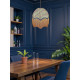 William Morris Violet and Columbine Navy Parachute Dome Lampshade