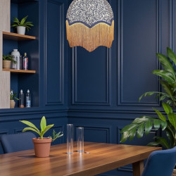 William Morris Willow Bough Navy Parachute Dome Lampshade