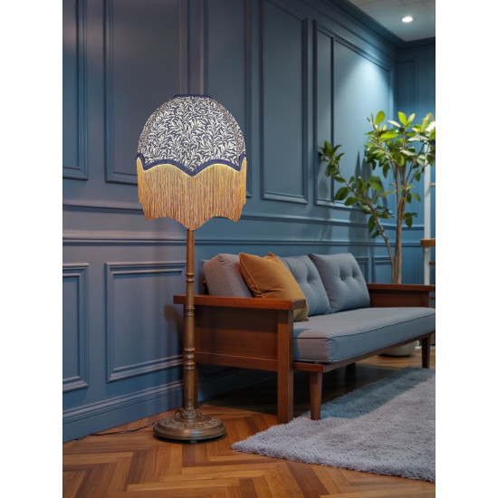 William Morris Willow Bough Navy Parachute Dome Lampshade