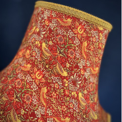William Morris Strawberry Thief Crimson Gold Lampshade William Morris Strawberry Thief Crimson Gold Lampshade